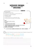 Vorschau - Mal- und Bastelvorlagen - Satzglieder erkennen/ Umstellprobe - Deckblatt