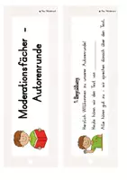 Vorschau - Anderer Materialtyp - Moderationsfächer für die Autorenrunde Klasse 1-4 (2 Versionen) - Seite 1