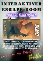 Vorschau - Spiele - Demo - Lineare Funktionen - interaktiver Escape-Room - Deckblatt