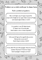 anteprima - Esercizi - Problemi con un dato inutile classe terza scuola primaria - Pagina 1