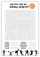 Vorschau - Arbeitsblätter - Sports - Words Serach (4 Versionen) + QUiZ - Seite 3