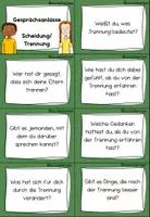 Vorschau - Aufgabenkarten - Gesprächskarten Schreibanlass Trennung Scheidung - Seite 1