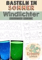 Vorschau - Mal- und Bastelvorlagen - Windlichter prickeln Sommer Meerestiere - Deckblatt