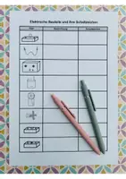 Vorschau - Arbeitsblätter - Schaltzeichen Tabelle GS - Arbeitsblatt - Deckblatt