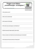 Vorschau - Arbeitsblätter - Ionenbindungen - Kristallgitter - Deckblatt