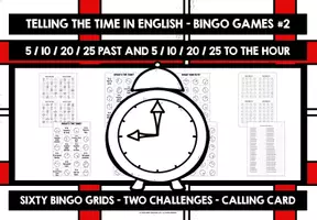 Vorschau - Spiele - ENGLISH TELLING THE TIME BINGO #2 - Seite 1