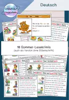 Vorschau - Aufgabenkarten - Lesekrimis Sommer - Lesemotivation - Genaues Lesen - Seite 1