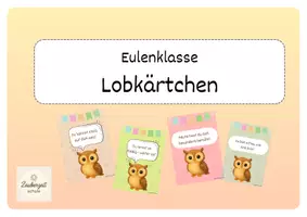 Vorschau - Anderer Materialtyp - Lobkärtchen_Eulenklasse - Deckblatt
