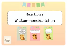Vorschau - Anderer Materialtyp - Willkommenskärtchen_Eulenklasse - Deckblatt