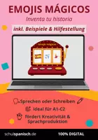 Vorschau - Spiele - Kreatives Schreiben & Sprechen auf Spanisch - Emoji Stories für jeden Jahrgang! - Deckblatt
