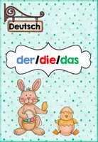 Vorschau - Stationenlernen - Klettmappe: Osterwörter (der/die/das) - Seite 1