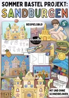 Vorschau - Mal- und Bastelvorlagen - Sandburg Bastelidee Sommer Grundschule - Deckblatt