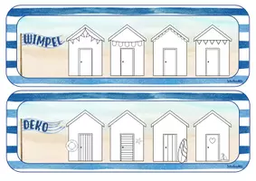 Vorschau - Mal- und Bastelvorlagen - Strandhaus Malvorlage_Kunst im Sommer
_Haus am Meer gestalten - Seite 3