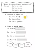 Vorschau - Arbeitsblätter - Adjektive 5 Arbeitsblätter - Seite 1