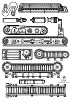 Vorschau - Mal- und Bastelvorlagen - Wundermaschine basteln - Industrialisierung Technik, Maschine Erfindung Strom - Seite 2