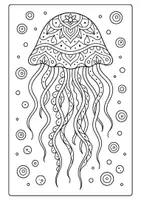 Vorschau - Mal- und Bastelvorlagen - Under the Sea - Ausmalbilder im Boho-Stil! - Seite 2