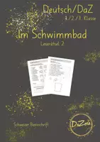 Vorschau - Unterrichtsreihen - Leserätsel Wortschatz Schwimmbad/Badi - Deckblatt