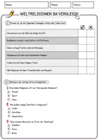 Vorschau - Arbeitsblätter - Weltreligionen im Vergleich Leseverstehen und Wortschatz DaZ Arbeitsblätter mit Lösungen - Seite 2