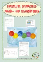 Vorschau - Arbeitsblätter - Farbenlehre Grundschule: Primär- und Sekundärfarben - Deckblatt