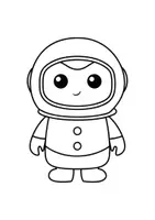 Vorschau - Mal- und Bastelvorlagen - Ausmalbilder Thema Astronauten - Grundschule - Bastelvorlagen - Seite 3