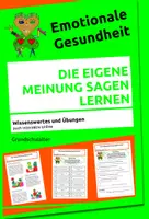 Vorschau - Arbeitsblätter - Die eigene Meinung sagen lernen - Wissenswertes und Aufgaben - Deckblatt