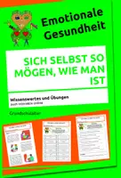 Vorschau - Arbeitsblätter - Sich selbst so mögen, wie man ist - Wissenswertes und Aufgaben - Deckblatt