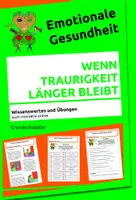 Vorschau - Arbeitsblätter - Wenn Traurigkeit länger bleibt - Wissenswertes und Aufgaben - Deckblatt