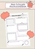 Vorschau - Arbeitsblätter - Mein Schuljahr: Abschlussreflexion - Deckblatt