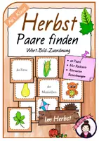 Vorschau - Spiele - Herbst | Paare finden - Deckblatt