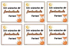 Vorschau - Bildkarten - Feriengruß Fuchsklasse - Fantastische Ferien - Deckblatt