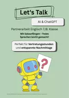 Vorschau - Arbeitsblätter - Freies Sprechen Klasse 7/8: AI & ChatGPT - Partnerarbeit - Deckblatt