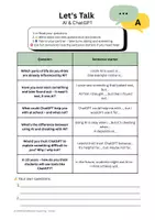 Vorschau - Arbeitsblätter - Freies Sprechen Klasse 7/8: AI & ChatGPT - Partnerarbeit - Seite 1