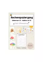 Vorschau - Arbeitsblätter - Rechenspaziergang im Zahlenraum 20 Thema Sommer - Deckblatt