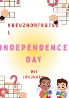 Vorschau - Arbeitsblätter - Unabhängigkeitstag in den USA (4th of July) -Kreuzworträtsel | Klasse 1–4 mit Lösungen – direkt einsetzbar - Deckblatt