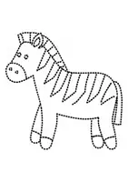 Vorschau - Mal- und Bastelvorlagen - Prickelbilder / Fensterbilder Thema Zebras - Grundschule - Bastelvorlagen - Seite 1