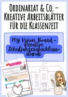 Vorschau - Arbeitsblätter - My Vision Board - Rückblick und Ausblick fürs Schuljahr - Deckblatt