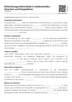 Vorschau - Arbeitsblätter - Entwicklungsunterschiede in Lateinamerika - Ursachen und Perspektiven (Lückentext und Übungen) - Deckblatt