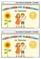 Vorschau - Arbeitsblätter - Lesen üben - Im Sommer (Klasse 1-2) - Seite 1