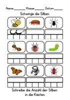 Vorschau - Arbeitsblätter - Insekten Silben/Wortschatz DaZ/DaF, deutsch - Seite 2