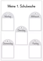 Vorschau - Arbeitsblätter - "Meine 1. Schulwoche" - Tagebuch/Portfolio - Seite 1