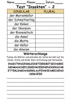 Vorschau - Test - Test Insekten - DaZ/DaF, Deutsch, Sachunterricht (Klasse 1 und 2) - Seite 3