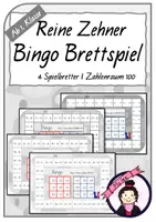 Vorschau - Stationenlernen - Brettspiel Bingo | Reine Zehnerzahlen - Deckblatt