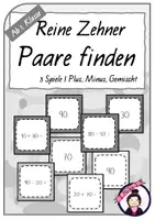 Vorschau - Stationenlernen - Paare finden | Reine Zehnerzahlen - Deckblatt