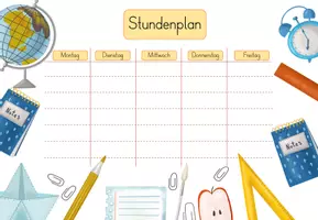Vorschau - Arbeitsblätter - Stundenplan für das neue Schuljahr – Stundenpläne in bunt oder zum Ausmalen🏫 - Seite 2