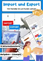 Vorschau - Arbeitsblätter - Import und Export einfach erklärt - Globalisierung - Deckblatt
