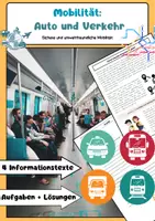 Vorschau - Arbeitsblätter - Mobilität: Auto und Verkehr - Deckblatt