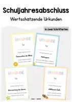 Vorschau - Anderer Materialtyp - Urkunden / individuelle Auszeichnungen zum Zeugnis - Deckblatt