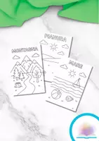 anteprima - Materiale per pittura e bricolage - Disegni da colorare sui paesaggi per la scuola primaria - Pagina di copertina