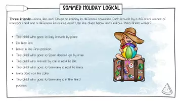 Vorschau - Arbeitsblätter - Summer/ holiday logical English Klasse 5 - 9 - Seite 1
