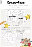 Vorschau - Arbeitsblätter - Deutsch/Mathe: Escape-Room für die letzte Woche/ die letzten 5 Tage vor den Sommerferien (Kl.3) - Deckblatt
